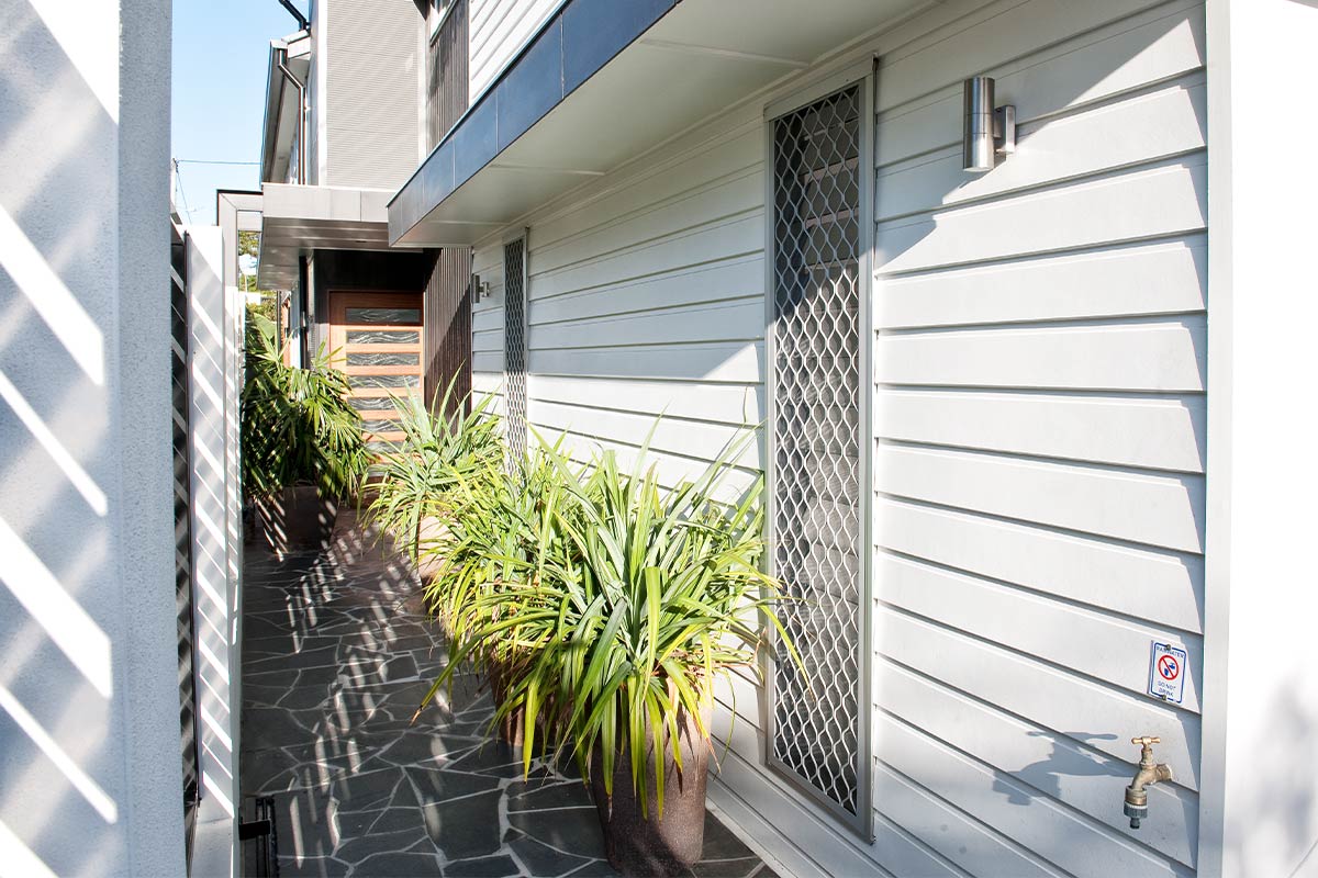 Welded Diamond grille security window screen on louvre windows